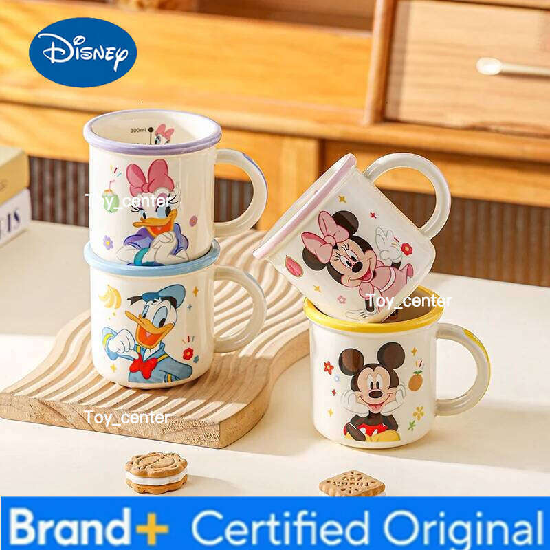Disney Character Series Ceramic Cups 2025 New High Quality 300ml Office Coffee Mugs Household Cartoon Kids Ice Cream Cup H260205