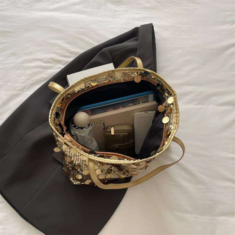 2025 Fashion Women's Sequin Evening Bag Clutch Glitter Gold Silver Party Purse for Wedding Dinner Prom Ball Gift Handbag Y260204