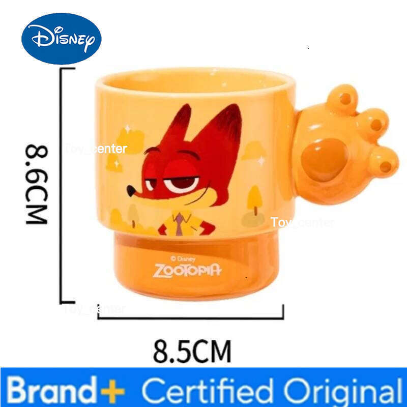 Disney Crazy Zootopia Judy Pattern 300ml Ceramic Mug Set Cartoon Anime Accessories Couple Home Water Cup Holiday Gift H2602051