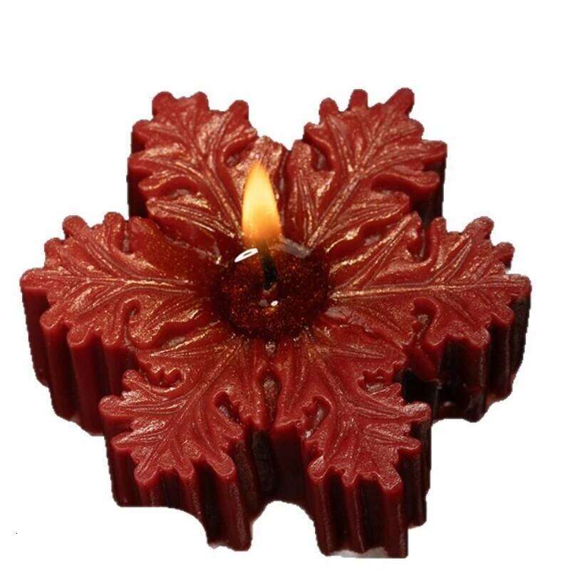 Low Temperature Wax Christmas Three Dimensional Snowflake Aromatherapy Candle Decoration Props Atmosphere Ornaments S260204