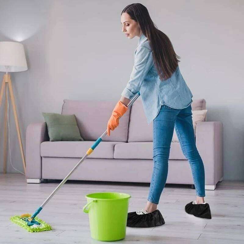 100PCS Disposable Covers Dustproof Non-woven Non-slip Booties Shoe Cover for Students Adults Household Workplace Foot Cove S260204