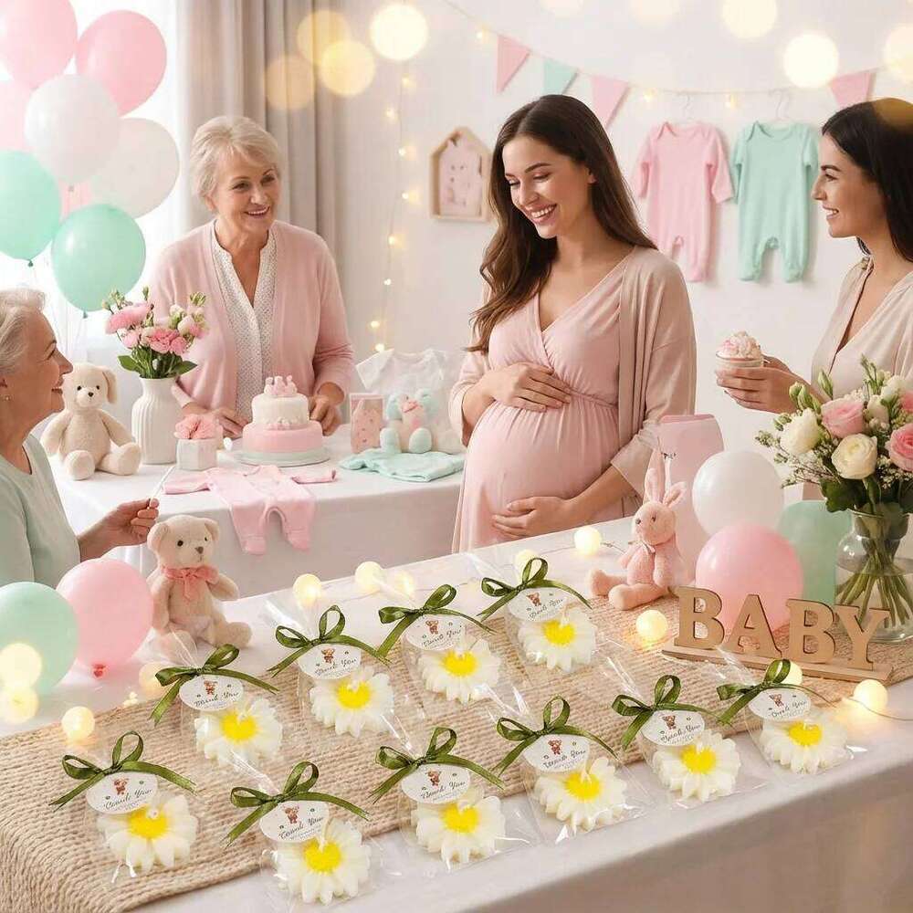 10sets Daisy Candles Decorative Candle Set for Table Centerpieces, Wedding Reception Decor, Romantic Home Ambience Spring Season S260204