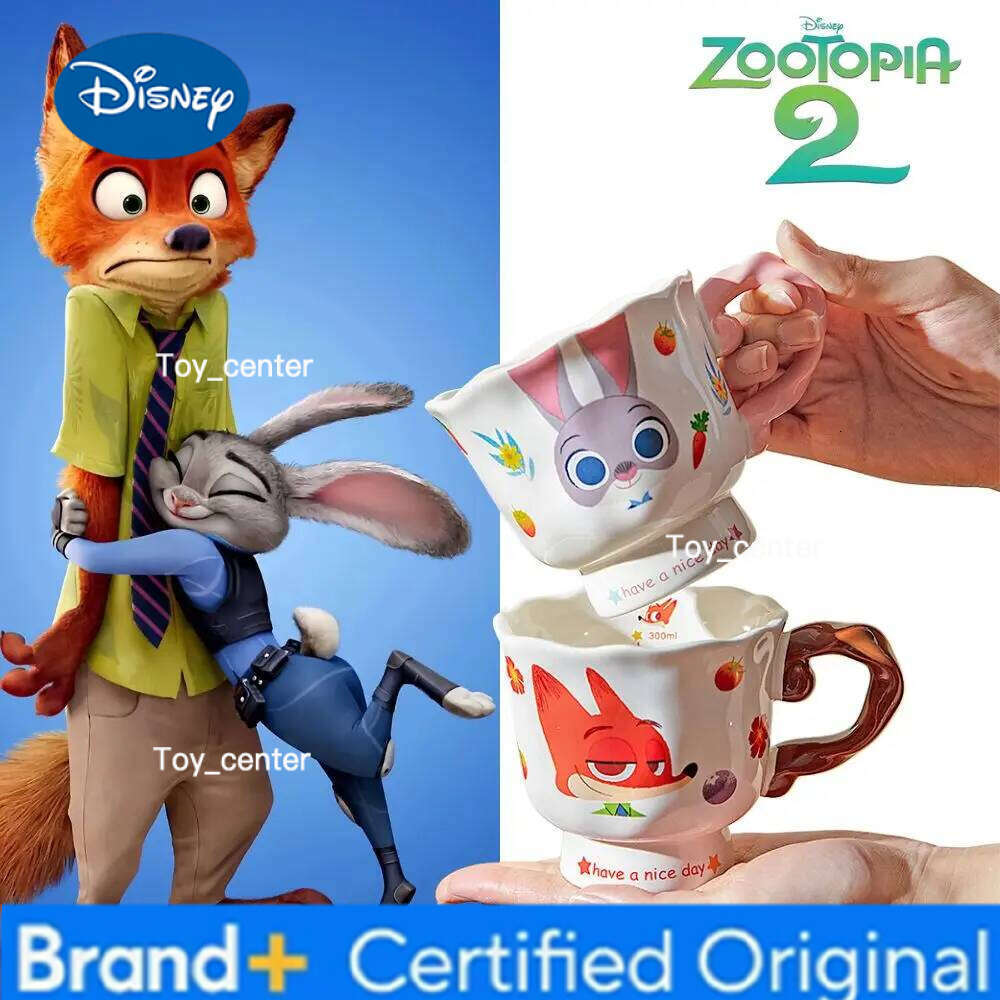 Disney Judy Nick Mug Cartoon Classic Movies Couple's Water Milk Coffee Cup Fan Collection Children Birthday ChristmasGifts H260205