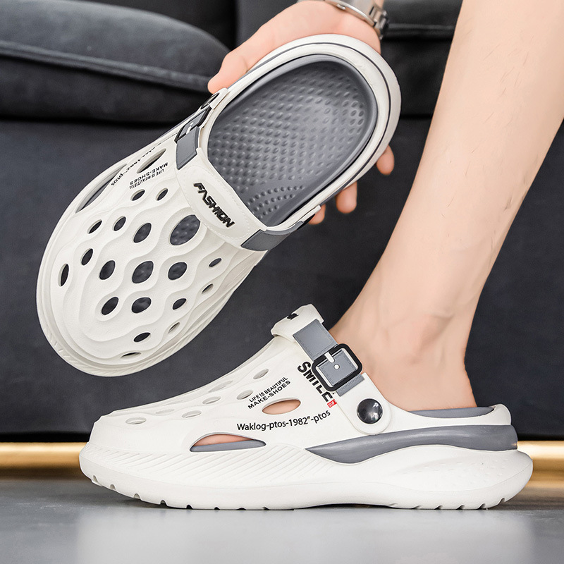 Hot new free shipping designer slippers for mens womens flat slippers white green black grey khaki Fashionable Versatile Outdoor Casual Slippers