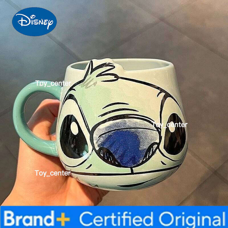 Disney Cute Stitch Male and Female Home Dormitory Portable Personality Cartoon Shape Non Slip Ceramic Water Cup Holiday Gifts H2602051