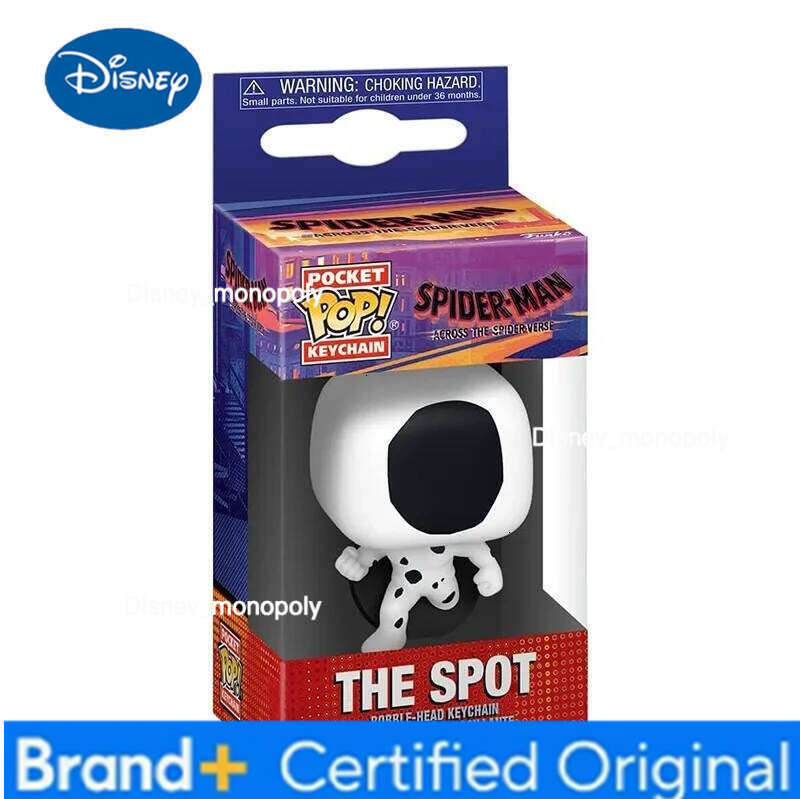 Disney FUNKO POP Spider-Man the Spot Spider-GWEN GREEN GOBLIN ZOMBIE HUNTER SPIDEY Peter Parker Mysterio Keychain Vinyl Figure Toys H260205