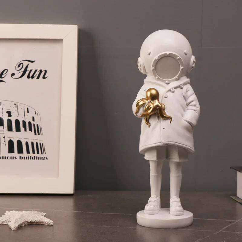 1pc Cross border best-selling Banksy Deepsea girl resin handicraft Home living room porch TV cabinet decorations S260204