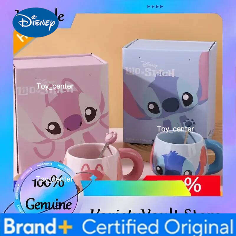 Disney Stitch 500ml Ceramic Mug with Handle Microwave Safe Large Cup Gift Box for Coffee Lovers Fans Birthday Present H2602051