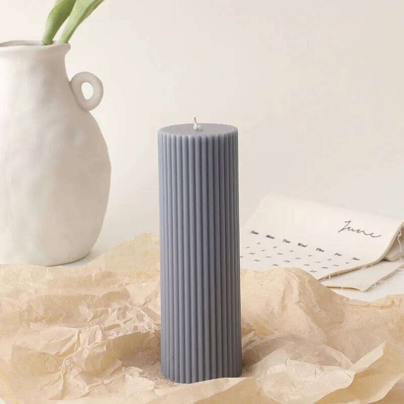 5*L15cm Pillar Scented Soy Wax Home Decoration Party Smokeless Household Emergency Candles S260204