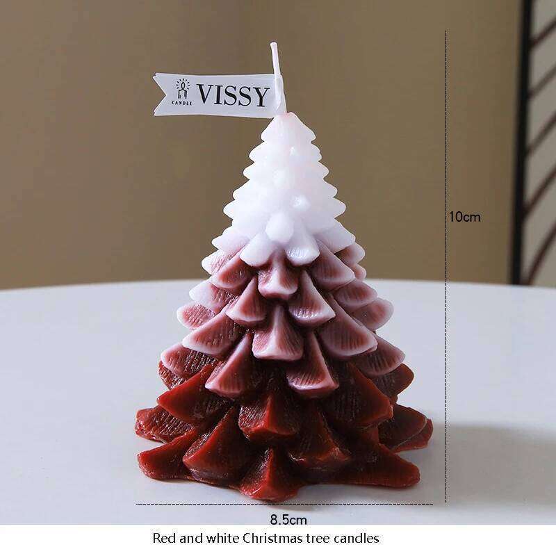 Valentine's Day Decorations Small Aromatherapy Romantic Candlelight Dinner High-End Christmas Tree Candles S260204