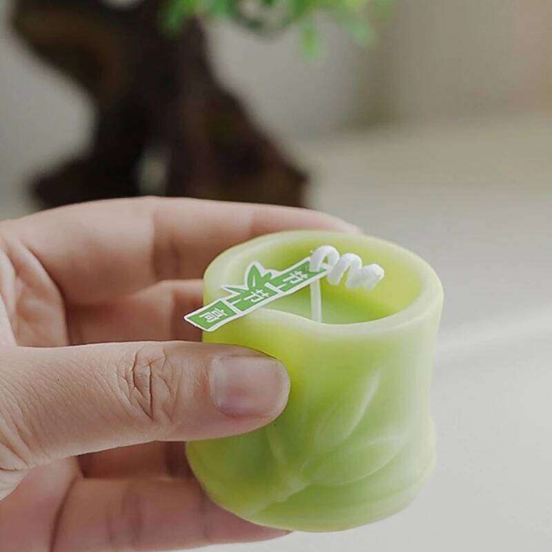 Natural Plant Bamboo Scented Candle Table Decor Home Decoration Wedding Birthday Party Candles H260205
