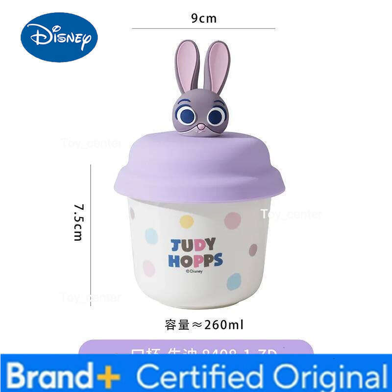 Disney Mug with Lid Zootopia Nick Judy Ceramic Thick Cartoon Cute Figure Dormitory Office Home Coffee Milk Water Cup Couple Gift H260205