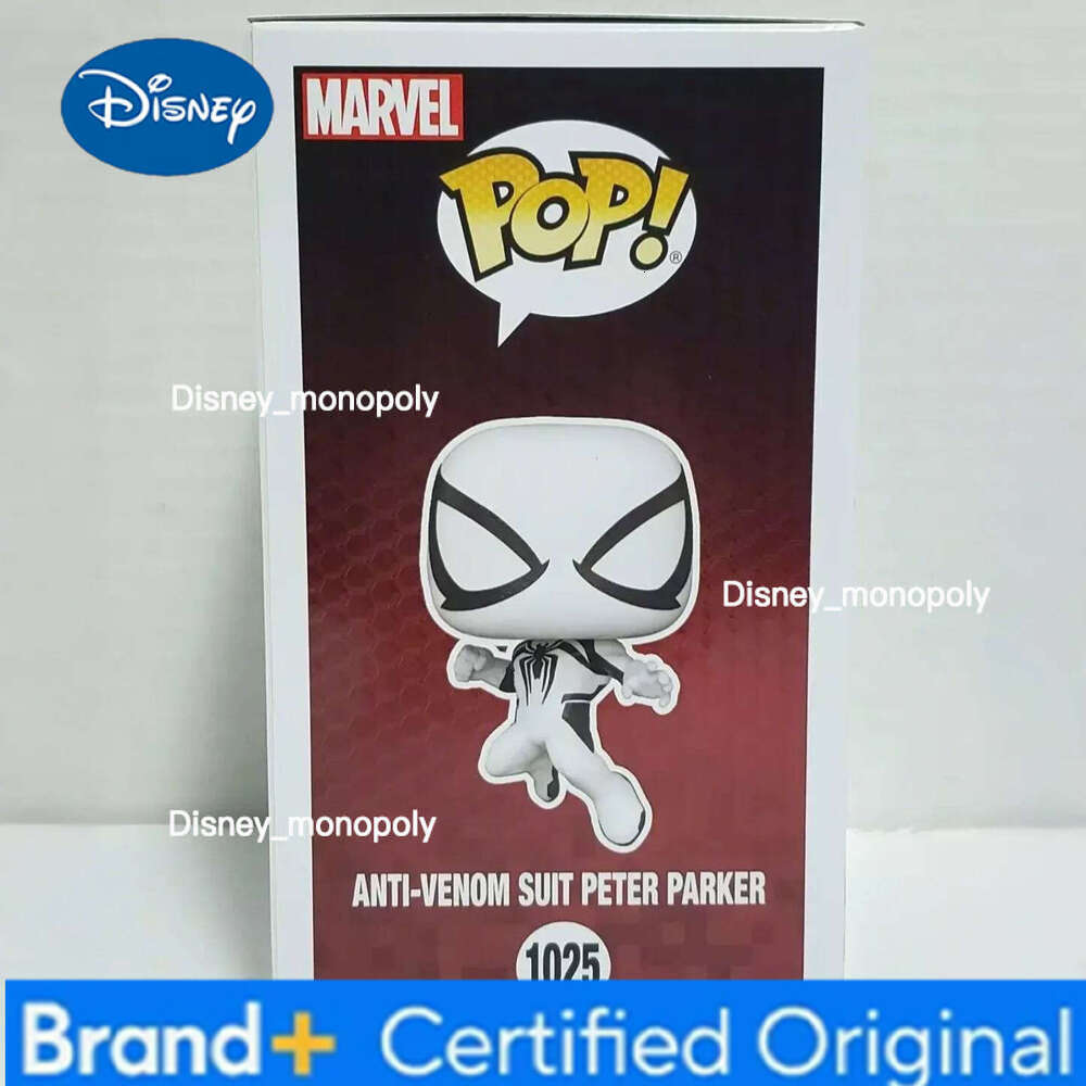 Disney Marvel Spider Man Figure Anti Venom Suit Peter Parker # 1025 Funko Pop 4.15 in Figures Collectible Limited Edition Model Toy H260205