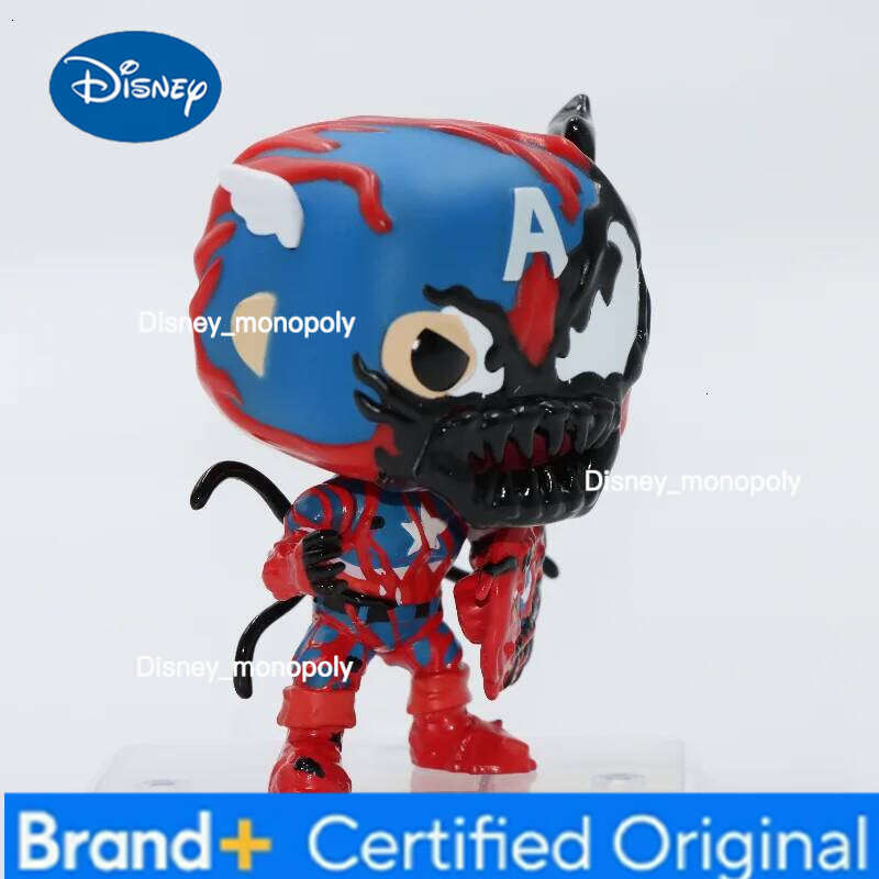 Disney Funko Pop Original MARVEL CARNAGE CAPTAIN AMERICA #1436 Action Figure Doll Toys Gift for Boys Collectible Desktop Model Decor H2602051