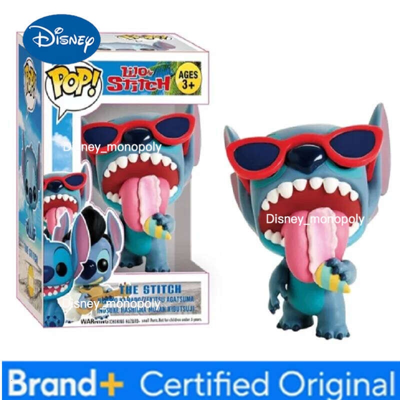 Disney NEW Hot Sale Elf Star Baby Stitch Little Gold Handmade Vinyl PVC Doll Toy Children's Gift H260205