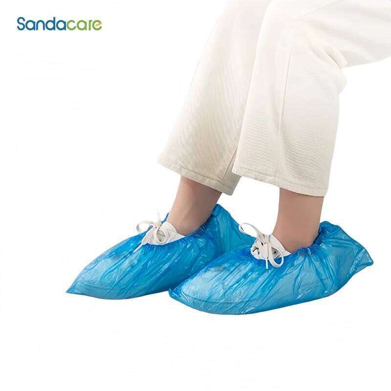 200 piece shoe disposable waterproof dustproof thickened plastic cleaning overshoes one size foot cover for home S260204