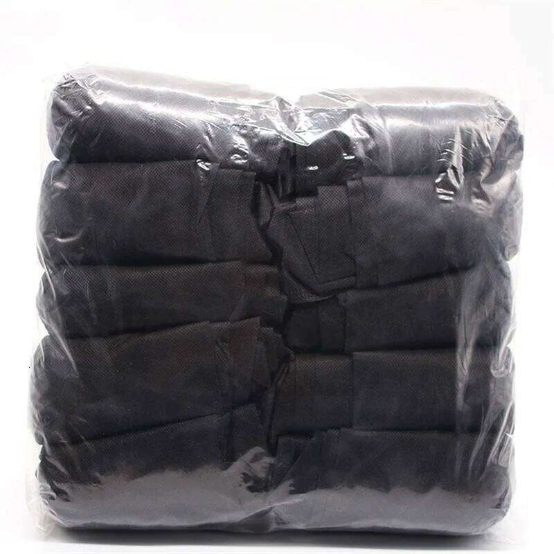 Disposable Durable 100 Pack Nonwoven & Boot Covers Waterproof Non-slip Shoe Booties for Indoors Home Workplace S260204
