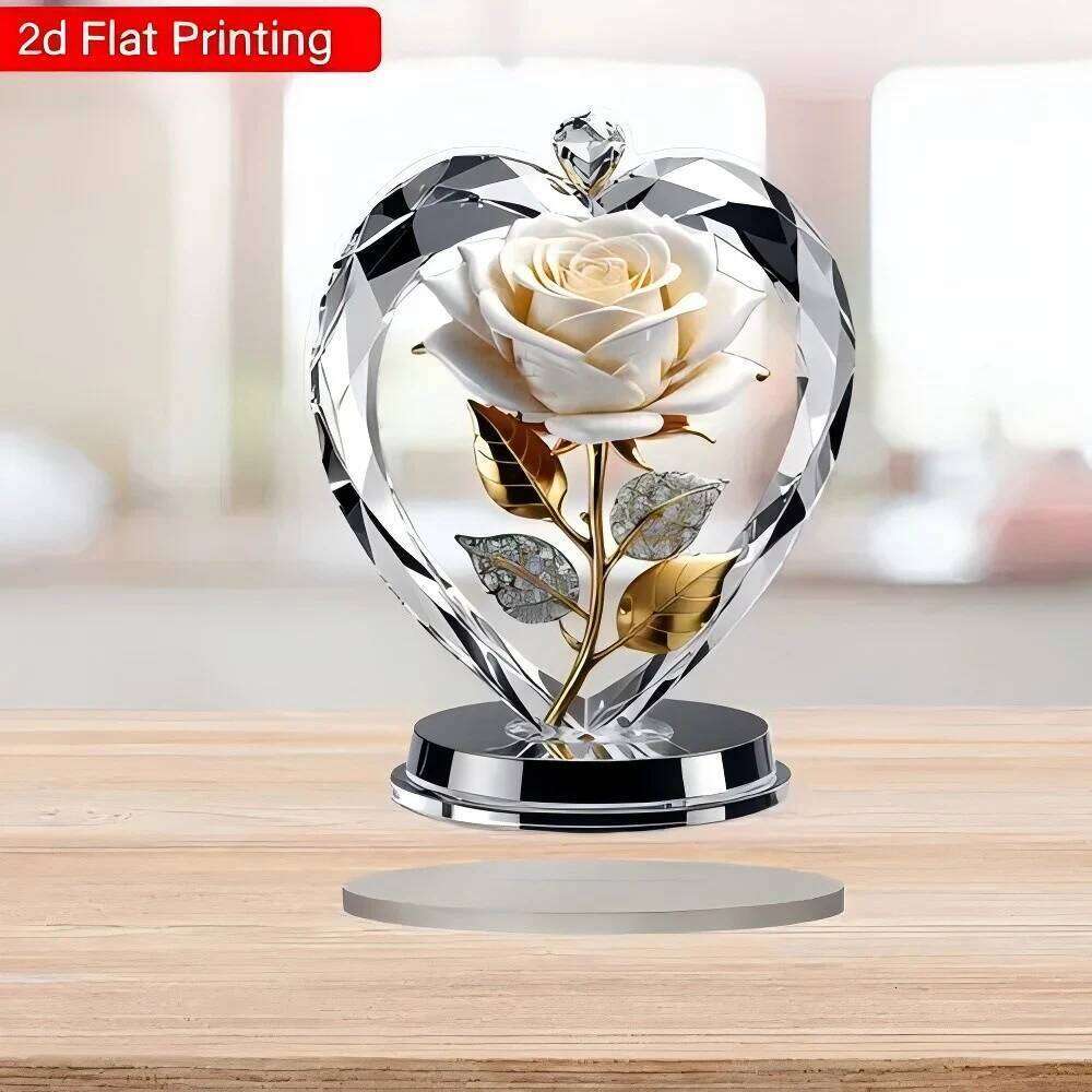 New Acrylic Flower Decorations For Holiday Gifts, Home And Office Desk Decorations, Enhancing Visual Effects S260204