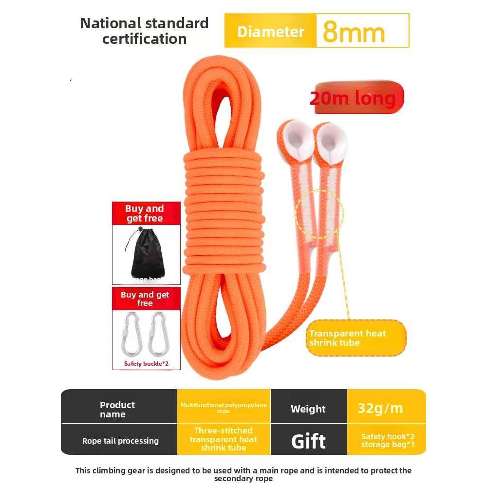 Floating Lifesaving Rope, National Standard Wear-Resistant, Special for High-Altitude Operation, Outdoor Mountaineering & Emergency Rescue