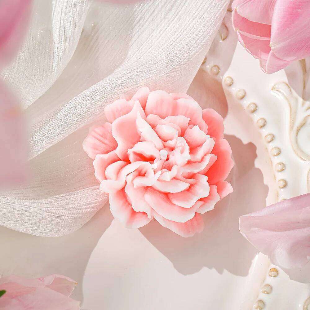 Mother's carnation flower-shaped handmade soybean scented Valentine's Day girl's companion gift flower candle S260204