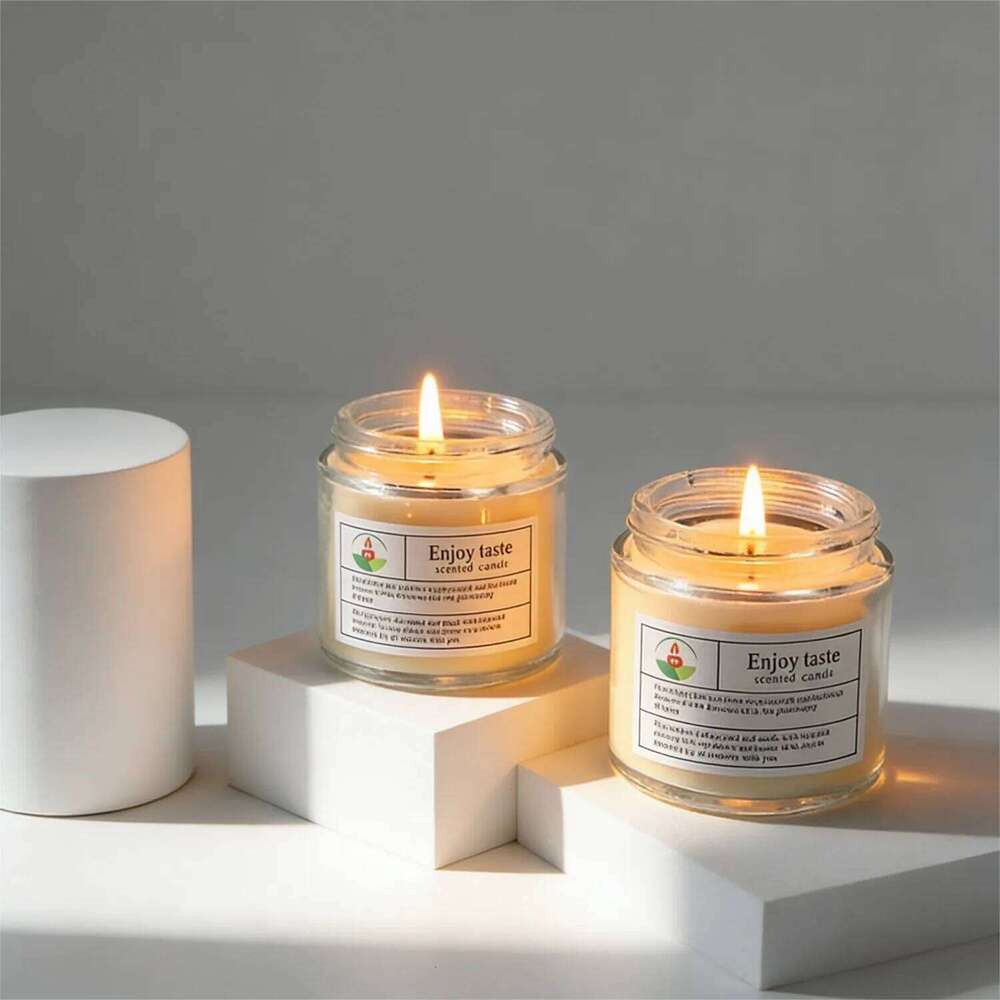 Small Cup Transparent Glass Aromatherapy Candle Elegant Romantic Ins Home Office Party Decor H260205