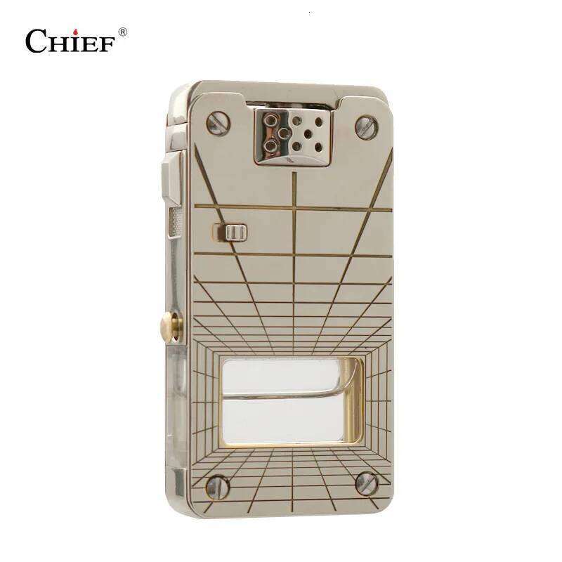 2025 Chief Kerosene Lighter Creative Transparent Oil Compartment Can Be Automatic Ignition Men's Gift Lighters Wholesale S260207