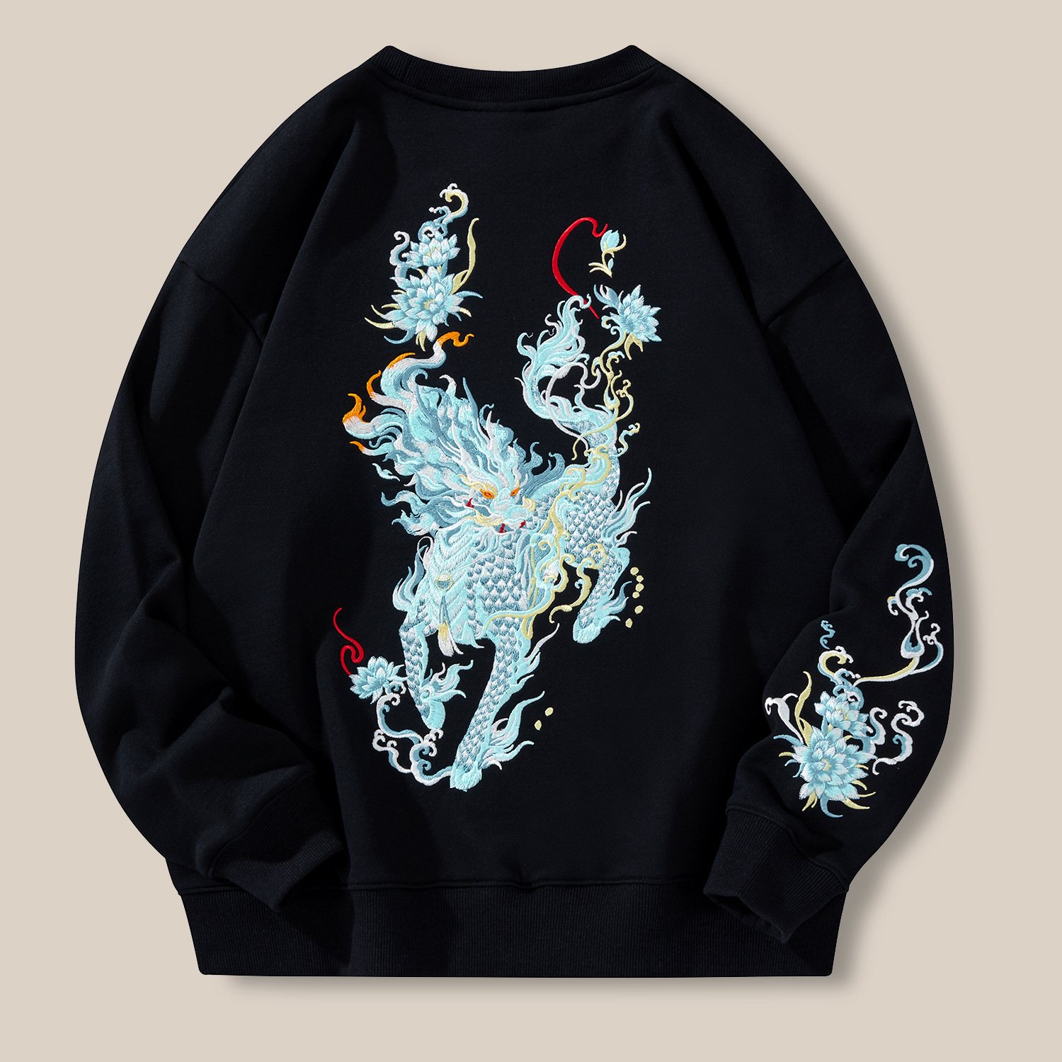 Men's Hoodies & Sweatshirts Vintage Hoodies Men Dragon Embroidery Hoodies Women Hip Hop Hooded Sweatshirt Chinese Streetwear Hoody Cotton Pullove