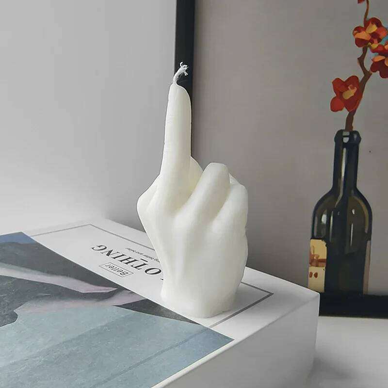 Universal Creative Middle Finger Shaped Gesture Scented Candles Durable Funny Quirky Gifts Home Decoration Ornaments S260204