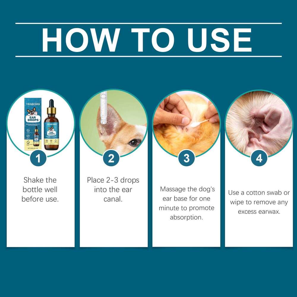 Yegbong Dog Ear Clean Pet Ears Gentle Ingredients Nourishing Care Drops S260203