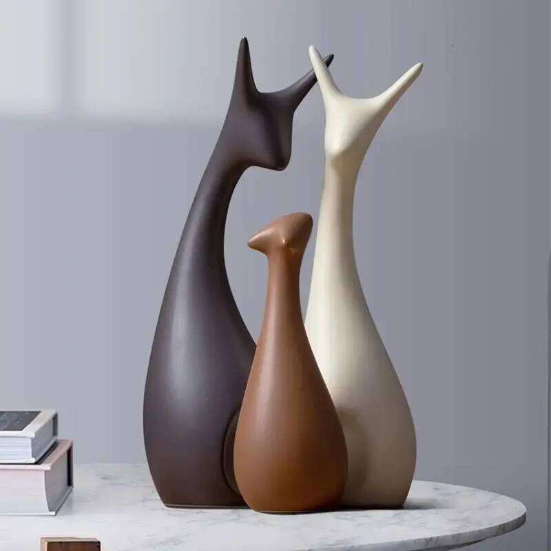 Nordic Modern Minimalist Home Ceramic Crafts Living Room Wine Cabinet Decoration Wedding Children Birthday Gift S260204