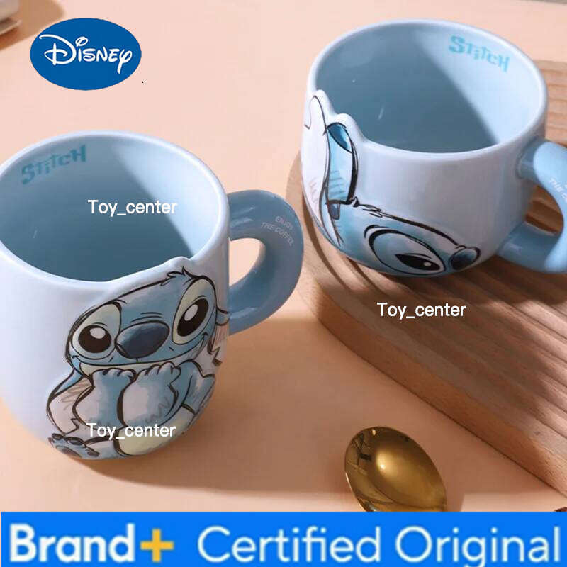 Disney Anime Stitch Boys and Girl High-Looking Fashion Cartoon Creative Pattern Couple Milk Drinking Coffee Ceramic Mug Birthday Gifts H260205
