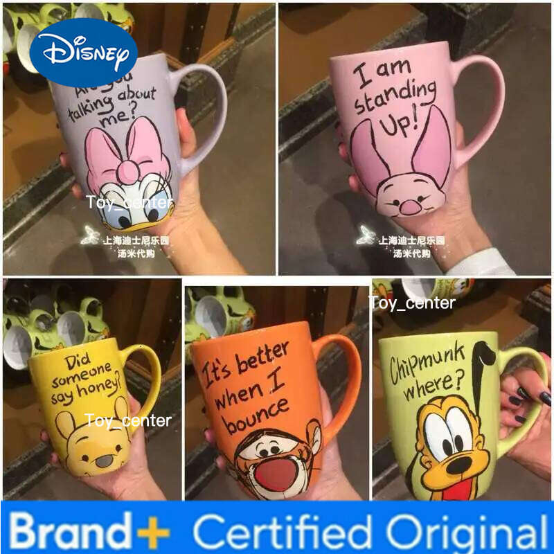 Disney In Stock Authentic Ceramic Mug Mickey Winnie Donald Duck Daisy Coffee Cup Office Home Drinkware Gift H260205