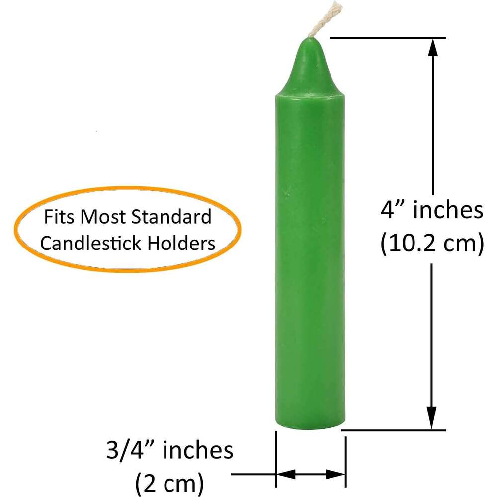 Wicca Wicks - Box of 48 Colored Candles 4 inches Tall 3/4 inch Diameter Witchcraft Supplies for Your Personal Wiccan Altar, Spells, Charms & Intention