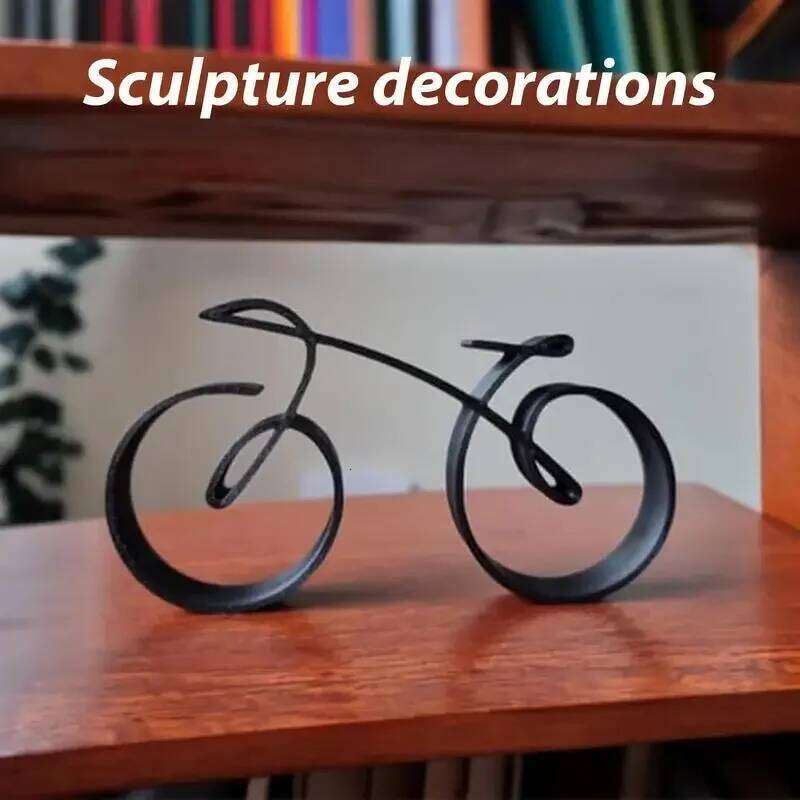 Acrylic Minimalistic Sculpture Bicycle Ornament Personality Table Items Office Decoration GiftAcrylic Minimal S260204