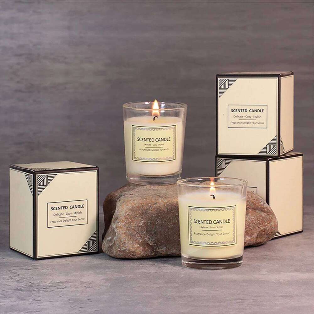 Simple and fashionable gift box Fragrant atmosphere accompanied by hand gifts Smokeless aromatherapy candles H260205
