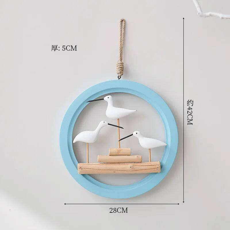 Seabird Pendant Ocean Decor Lawn Ornaments Coastal Home Bird Wall Art Hanging Seagull Ornament Sculpture Wreath 3D S260204