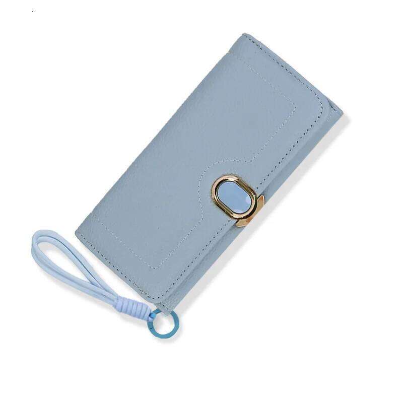 New Fashion Large Capacity Women Clutch Zipper Solid Color Coin Purse PU Leather Card Holders Female Tri-fold Long Wallet Z260205