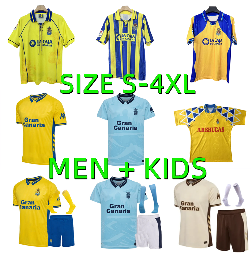 25 26 Las Palmass UD Soccer Jersey 1995 1996 1997 1998 2000 2001 Retro JONATHAN VIERA 2025 2026 HERRERA SANDRO ROBER A. Lemos Araujo ONTIVEROS football shirt Men kids kit