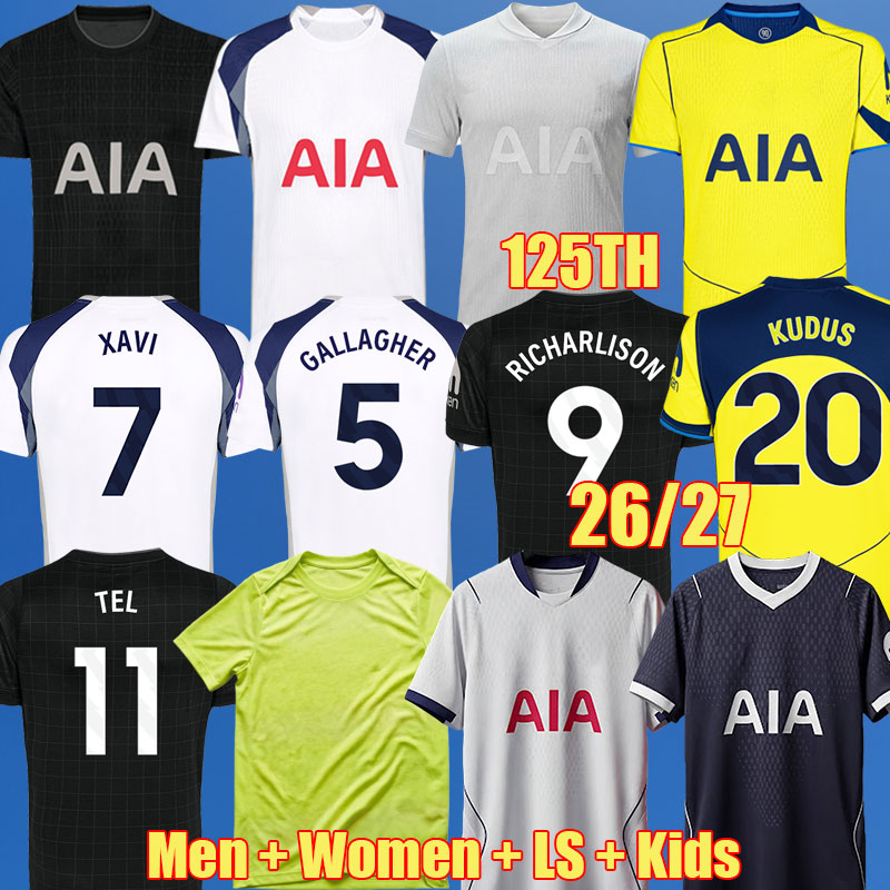 Tottenham Jersey 25 26 27 1901 FA Cup 125th Anniversary Kit RICHARLISON KUDUS TOT Soccer Jerseys GALLAGHER COYS Jersey 2026 2027 XAVI THFC Football shirt kids kit 776