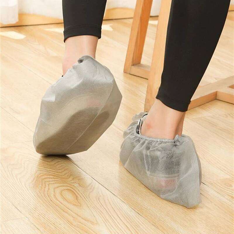 100PCS Disposable & Shoe Non-Woven Boot Booties Overshoes for Indoor Floor Carpet House Foot Protector Covers S260204