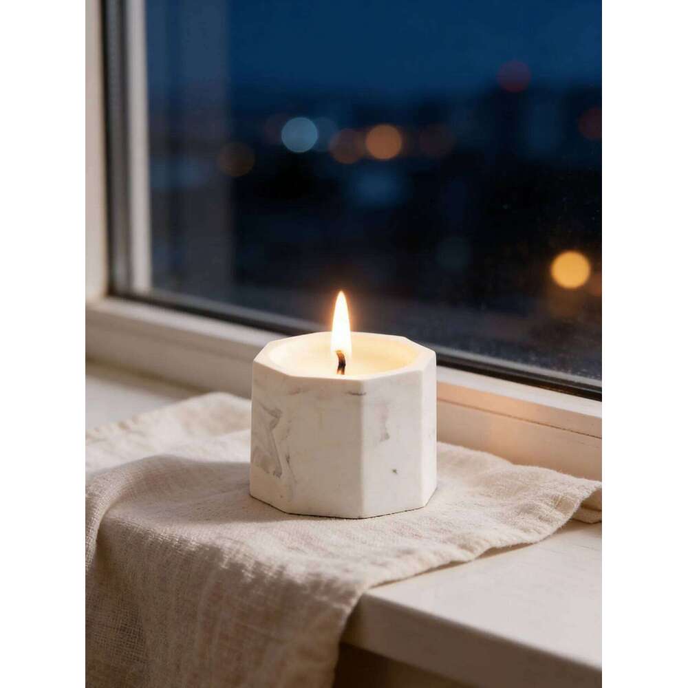 Ink stone plaster cup candle aromatherapy creative gift for a cosy bedroom home with long-lasting essential oil fragrance H260205