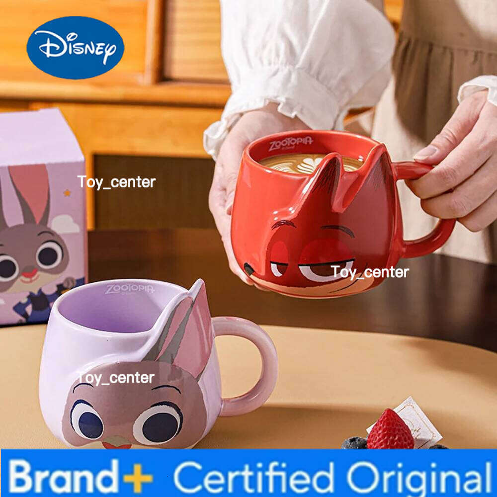 Disney Zootopia Cartoon Handgrip Ceramic Mugs Cute Creative 3D Porcelain Restaurant Homehold Drinkware Hot Milk Coffee Mug Cups H260205