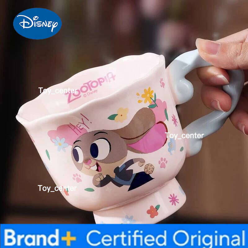 Disney Zootopia2 Cartoon Anime Couples Mug Cute Ceramic Tea Coffee Printing Milk Cup Set Home Decoration Kawaii Gift for Girls H2602051