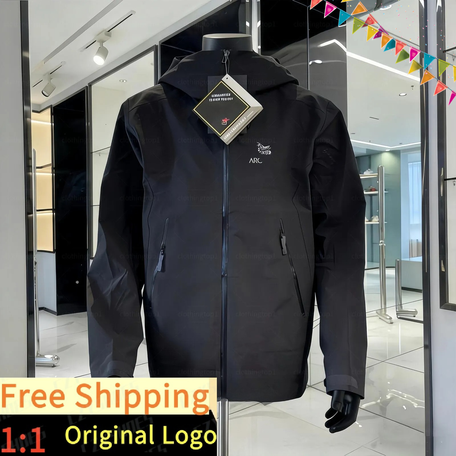 Arcterxity Jacket Mens Womens Goretex Hard Shell Zip Up Waterproof Hood Windbreaker High Quality Designer Fashion Clotheet s Spring And Autumn Arcs jack leicl001