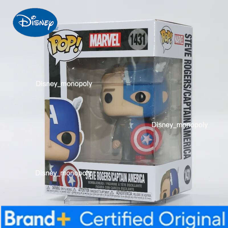 Disney Funko Pop Original MARVEL Steve Rogers Captain America Action Figures Toys for Boys Birthday Gift Collectible Model Decor H260205