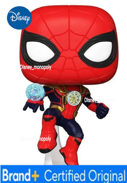 Disney Spiderman No Way Home in Integrated Black Gold Suit Vinyl Figure Collection Model Toys H260205