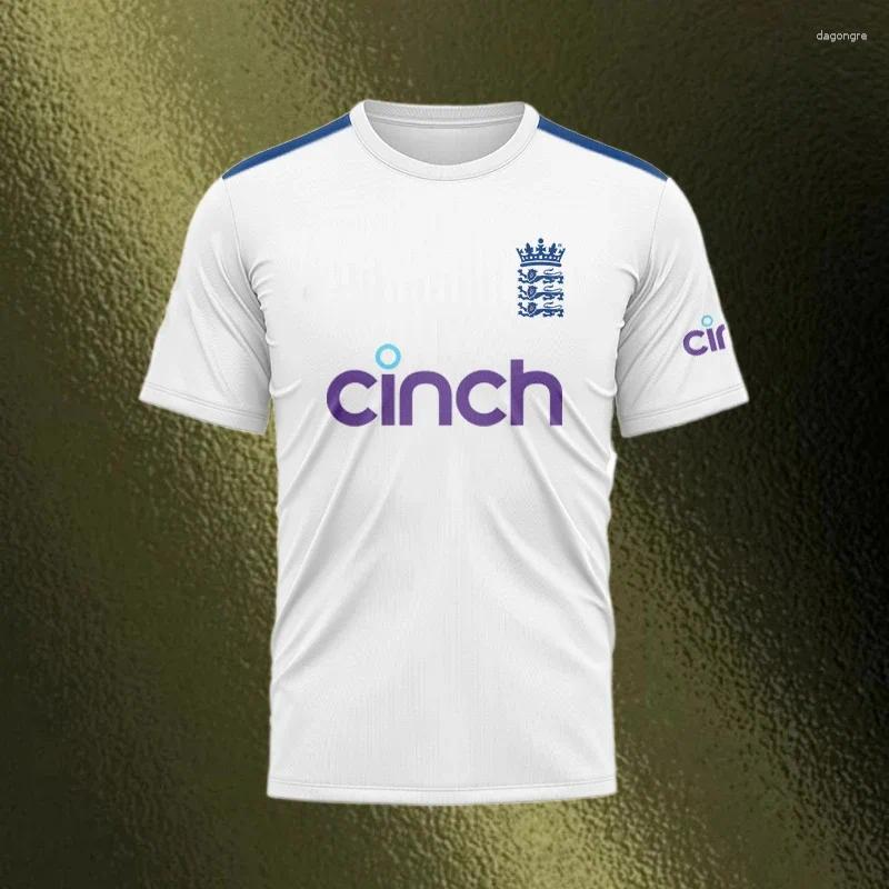 Men's T Shirts 2026 England Cricket Mens Womens Short Sleeve T-Shirt The Ashes Training Sport Tops