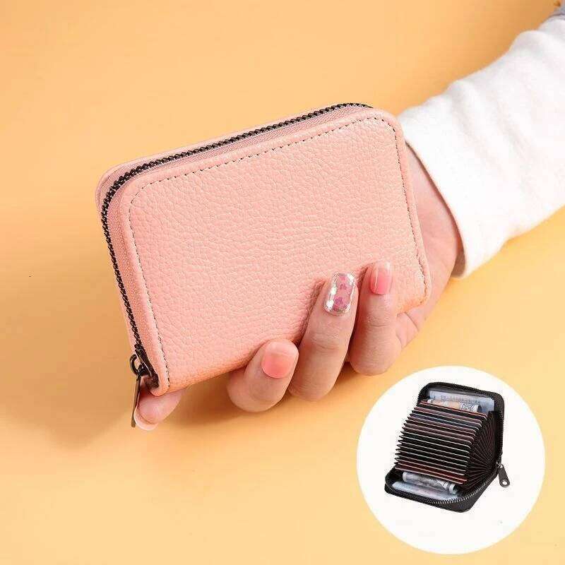 1PC Large Capacity Holder with 18 Card Slots 2 Coin Pockets Accordion Style ID Driver License Wallet for Men and Women Z260205