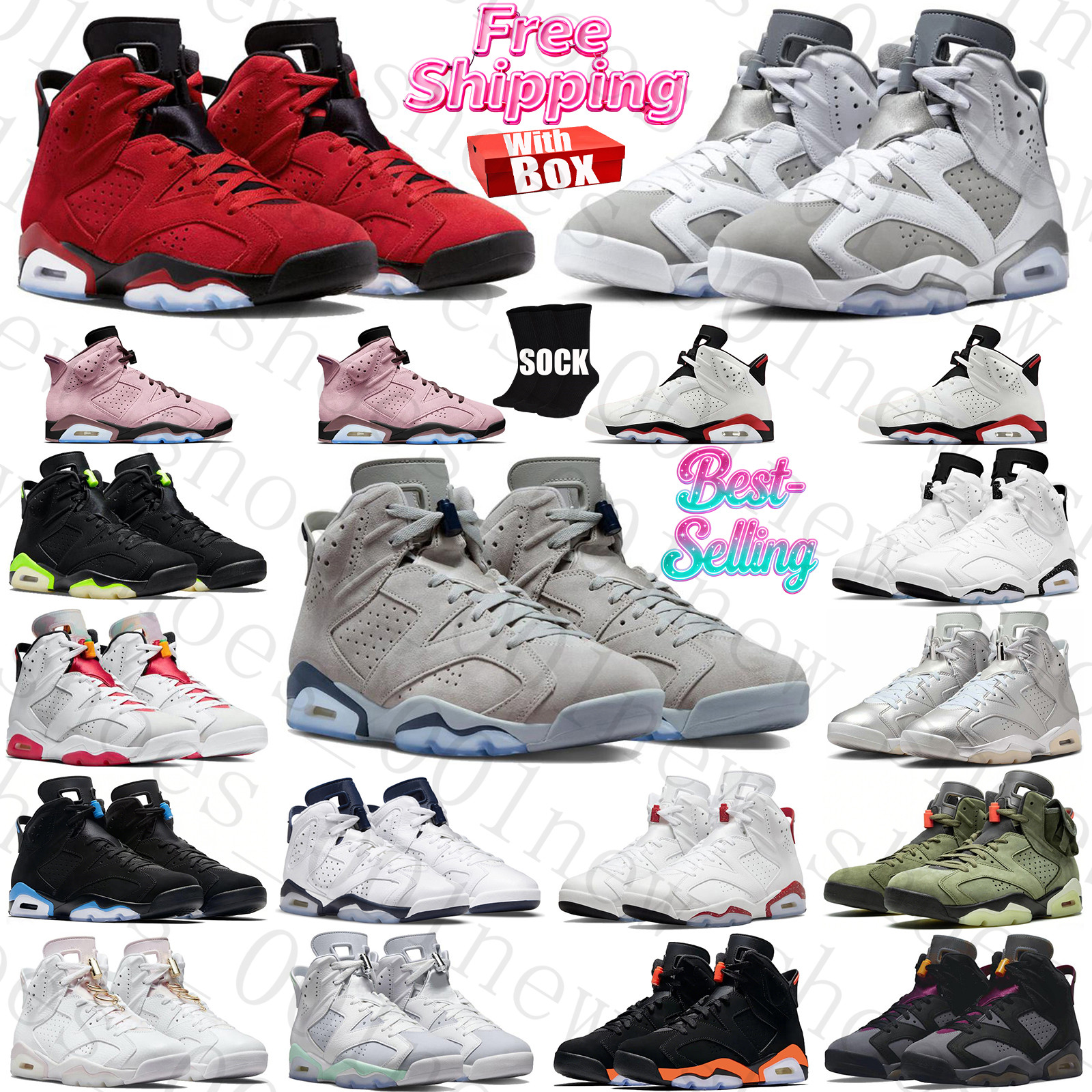 Free Shipping With Box Designer jordan6men bin23 jordan6smen reto ring Basketball Shoes sneakers for mens womens men women trainers Sports runners classic