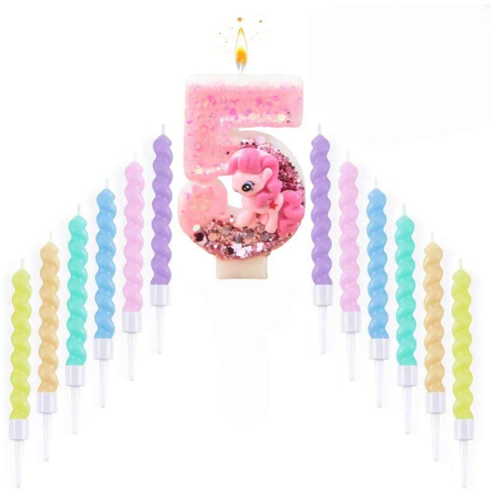 13Pcs New 0-9 Number Birthday Candles Premium custom tcartoon animals birthday cake digital party candle decoration S260204